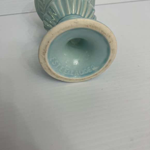 Estee Lauder Ocean blue design motif urn shaped vase Measures5 1/2" Tall 4" Wide - Picture 7 of 8